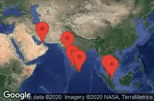 AZAMARA JOURNEY - itinerár  15 nocí odchod z SINGAPORE dňa 11/04/2020 - SINGAPORE, PORT KELANG, MALAYSIA, AT SEA, Hambantota, Sri Lanka, COLOMBO, SRI LANKA, COCHIN, INDIA, MUMBAI (BOMBAY), INDIA, DUBAI, UNITED ARAB EMERATES