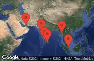 DUBAI, UNITED ARAB EMERATES, AT SEA, MUMBAI (BOMBAY), INDIA, COCHIN, INDIA, COLOMBO, SRI LANKA, YANGON (RANGOON) - MYANMAR, SINGAPORE