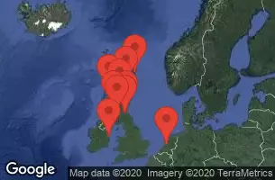 AMSTERDAM, HOLLAND, AT SEA, EDINBURGH (LEITH),SCOTLAND, Dundee, Scotland, Uk, INVERGORDON - SCOTLAND, LERWICK/SHETLAND, SCOTLAND, KIRKWALL, SCOTLAND, STORNOWAY (ISLE LEWIS) -  SCOT, OBAN, SCOTLAND, GLASGOW (GREENOCK), SCOTLAND, DUBLIN, IRELAND