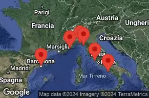 BARCELONA, SPAIN, AT SEA, NICE (VILLEFRANCHE), FRANCE, SANTA MARGARITA - ITALY, LA SPEZIA, ITALY, Civitavecchia, Italy, NAPLES/CAPRI, ITALY