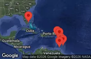 CELEBRITY ASCENT - itinerár  10 nocí odchod z FORT LAUDERDALE, FLORIDA dňa 13/11/2026 - FORT LAUDERDALE, FLORIDA, AT SEA, Philipsburg, Sint Maarten, Castries, Saint Lucia, Saint George, Grenada, BRIDGETOWN, BARBADOS, Saint John, Antigua and Barbuda