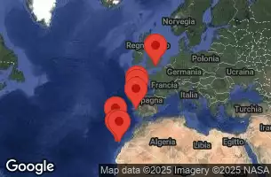 SOUTHAMPTON, ENGLAND, AT SEA, PORTO, PORTUGAL, LISBON, PORTUGAL, GRAN CANARIA, CANARY ISLANDS, TENERIFE, CANARY ISLANDS, MADEIRA (FUNCHAL), PORTUGAL, VIGO, SPAIN