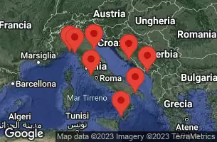 Civitavecchia, Italy, LA SPEZIA, ITALY, PORTOFINO, ITALY, AT SEA, SICILY (MESSINA), ITALY, TARANTO, ITALY, KOTOR, MONTENEGRO, SPLIT CROATIA, VENICE (RAVENNA) -  ITALY