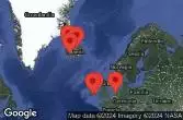AMSTERDAM, HOLLAND, AT SEA, AKUREYRI, ICELAND, ISAFJORDUR, ICELAND, REYKJAVIK, ICELAND, WATERFORD(DUNMORE E.)IRELAND, CORK, IRELAND