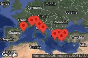 CELEBRITY ECLIPSE - itinerár  11 nocí odchod z BARCELONA, SPAIN dňa 07/09/2026 - BARCELONA, SPAIN, AT SEA, Nice, Villefranche, France, Florence, Pisa, La Spezia, Italy, Civitavecchia, Italy, Naples, Capri, Italy, KATAKOLON, GREECE, Ephesus, Kusadasi, Turkey, SANTORINI, GREECE, Athens, Piraeus, Greece