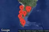 VALPARAISO, CHILE, AT SEA, PUERTO MONTT, CHILE, CHILEAN FJORDS, STRAIT OF MAGELLAN, PUNTA ARENAS, CHILE, USHUAIA, ARGENTINA, CAPE HORN, CHILE, PUERTO MADRYN, ARGENTINA, PUNTA DEL ESTE, URUGUAY, BUENOS AIRES, ARGENTINA