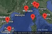 Civitavecchia, Italy, AJACCIO, CORSICA, PORTOFINO, ITALY, LA SPEZIA, ITALY, CANNES, FRANCE, AT SEA, PALMA DE MALLORCA, SPAIN, BARCELONA, SPAIN