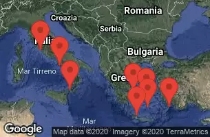 Civitavecchia, Italy, SICILY (MESSINA), ITALY, AT SEA, SANTORINI, GREECE, ATHENS (PIRAEUS), GREECE, MYKONOS, GREECE, RHODES, GREECE, CHANIA (SOUDA) -CRETE - GREECE, NAPLES/CAPRI, ITALY