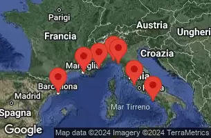 BARCELONA, SPAIN, AT SEA, PROVENCE(MARSEILLE), FRANCE, NICE (VILLEFRANCHE), FRANCE, SANTA MARGARITA - ITALY, LA SPEZIA, ITALY, NAPLES/CAPRI, ITALY, Civitavecchia, Italy