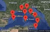 BARCELONA, SPAIN, CANNES, FRANCE, Florence, Pisa, La Spezia, Italy, AJACCIO, CORSICA, AT SEA, VALLETTA, MALTA, Sicily, Messina, Italy, Naples, Capri, Italy, Civitavecchia, Italy, Cagliari, Sardinia, Italy, PALMA DE MALLORCA, SPAIN