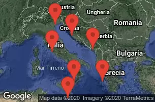 Civitavecchia, Italy, SICILY (MESSINA), ITALY, VALLETTA, MALTA, AT SEA, ARGOSTOLI, GREECE, KOTOR, MONTENEGRO, ZADAR, CROATIA, VENICE, ITALY