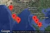 SINGAPORE, AT SEA, Penang, Malaysia, Phuket, Thailand, Hambantota, Sri Lanka, COLOMBO, SRI LANKA, COCHIN, INDIA, Mumbai, India