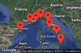 BARCELONA, SPAIN, PROVENCE(MARSEILLE), FRANCE, NICE (VILLEFRANCHE), FRANCE, FLORENCE/PISA(LIVORNO),ITALY, GENOA, ITALY, AT SEA, SICILY (MESSINA), ITALY, NAPLES/CAPRI, ITALY, Civitavecchia, Italy