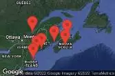 BOSTON, MASSACHUSETTS, ROCKLAND, MAINE, SAINT JOHN,NB (BAY OF FUNDY), HALIFAX, NOVA SCOTIA, AT SEA, QUEBEC CITY, QUEBEC, CHARLOTTETOWN, P.E.I., PORTLAND, MAINE