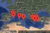 BARCELONA, SPAIN, PALMA DE MALLORCA, SPAIN, AT SEA, Cagliari, Sardinia, Italy, Sicily, Palermo, Italy, RHODES, GREECE, SANTORINI, GREECE, Ephesus, Kusadasi, Turkey, MYKONOS, GREECE, Athens, Piraeus, Greece