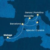 Spain, Corsica (France), Italy, France