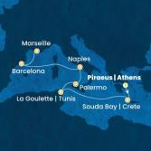 Greece, Tunisia, Italy, Spain, France