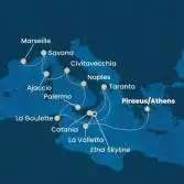 Greece, Malta, Italy, Corsica (France), France