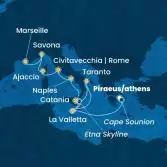 Greece, Malta, Italy, Corsica (France), France