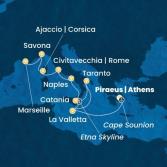Greece, Malta, Italy, Corsica (France), France