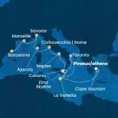 Greece, Malta, Italy, Corsica (France), France, Spain