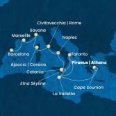 Greece, Malta, Italy, Corsica (France), France, Spain
