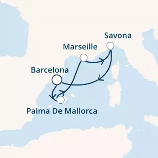 Spain, Balearic Islands, France, Italy