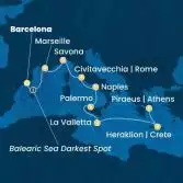Spain, France, Italy, Malta, Greece