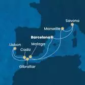 Spain, Gibraltar, Portugal, France, Italy