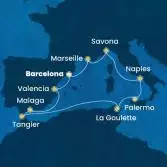 Spain, France, Italy, Tunisia, Morocco