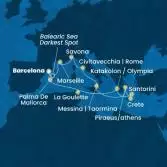 Spain, France, Italy, Greece, Tunisia, Balearic Islands