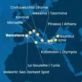 Spain, France, Italy, Turkey, Greece, Tunisia
