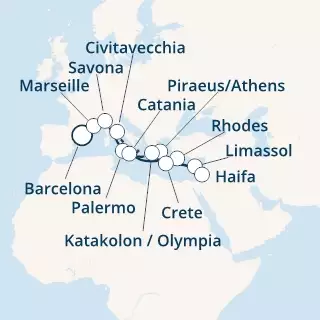 Spain, France, Italy, Greece, Cyprus