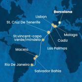 Spain, Portugal, Canary Islands, Cape Verde, Brazil