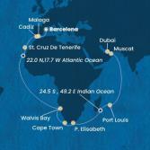 Spain, Canary Islands, Namibia, South Africa, Mauritius, Oman, United Arab Emirates