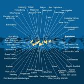 Spain, Portugal, The Azores, United States, Florida (USA), Mexico, USA, Hawaii, Polynesia, Fiji, New Caledonia, Australia