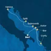 Italy, Montenegro, Greece, Croatia