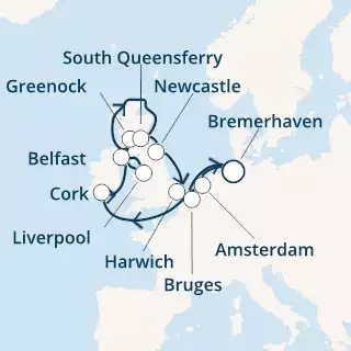 Germany, Netherlands, Ireland, England, Belgium