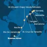 Argentina, Brazil, Cape Verde, Canary Islands, Morocco, Spain, France, Italy