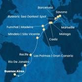 Argentina, Brazil, Cape Verde, Canary Islands, Madeira , Spain, France, Italy