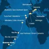 Argentina, Brazil, Cape Verde, Canary Islands, Madeira , Spain, France, Italy