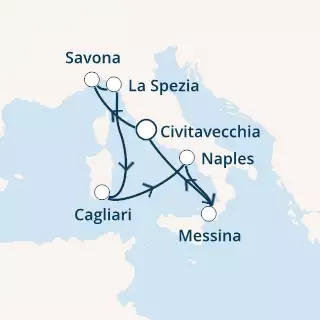 COSTA SMERALDA - itinerár  6 nocí odchod z CIVITAVECCHIA dňa 30/10/2020 - Italy