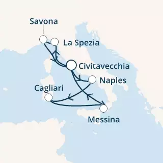 COSTA SMERALDA - itinerár  6 nocí odchod z CIVITAVECCHIA dňa 27/12/2020 - Italy