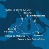 Italy, France, Spain, Balearic Islands
