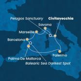 Italy, France, Spain, Balearic Islands