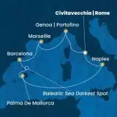 Italy, France, Spain, Balearic Islands