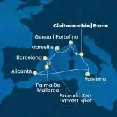 Italy, France, Spain, Balearic Islands