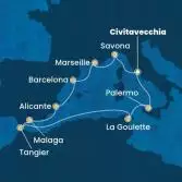 Italy, France, Spain, Morocco