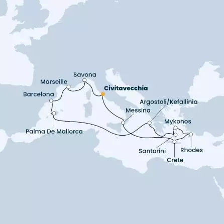 Italy, Greece, Balearic Islands, Spain, France