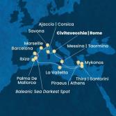 Italy, Corsica (France), France, Spain, Balearic Islands, Malta, Greece